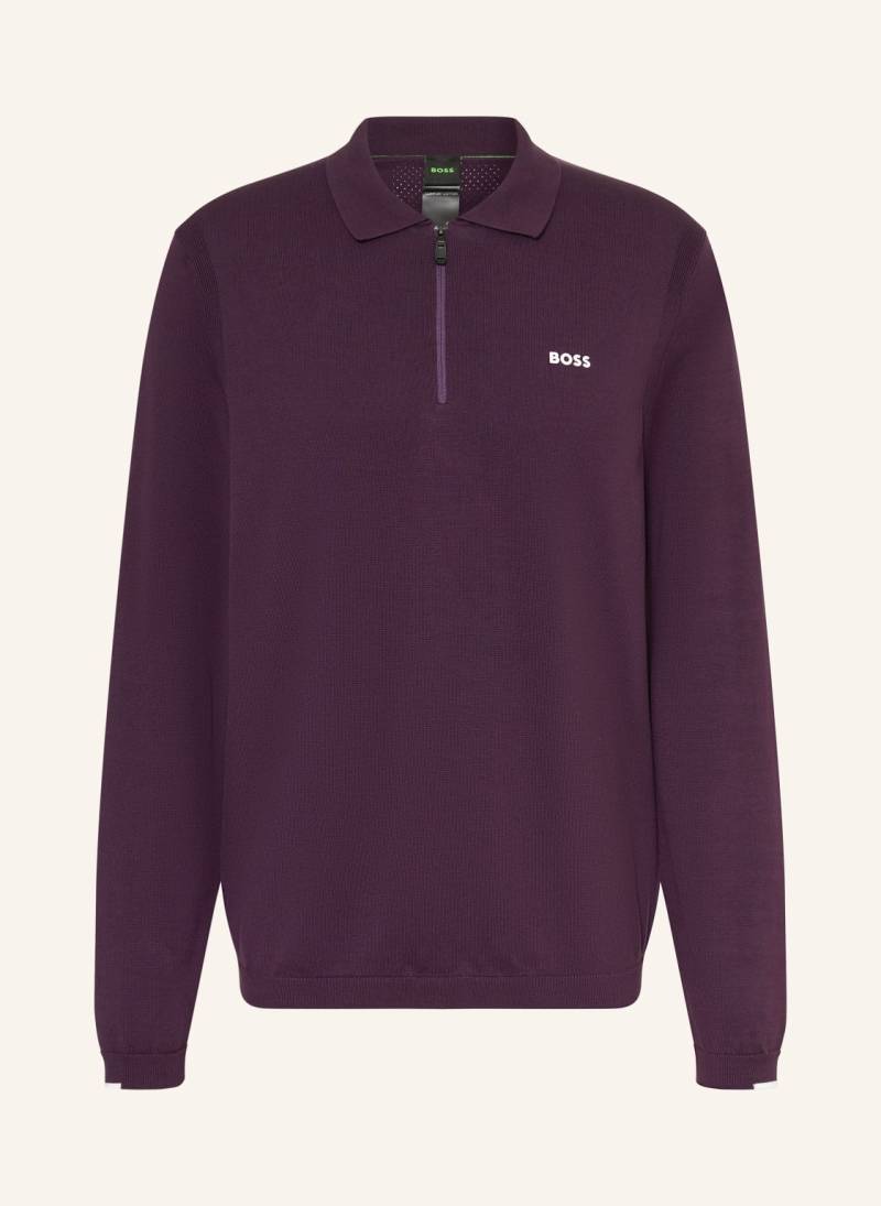 Boss Strick-Poloshirt Ever X lila von Boss