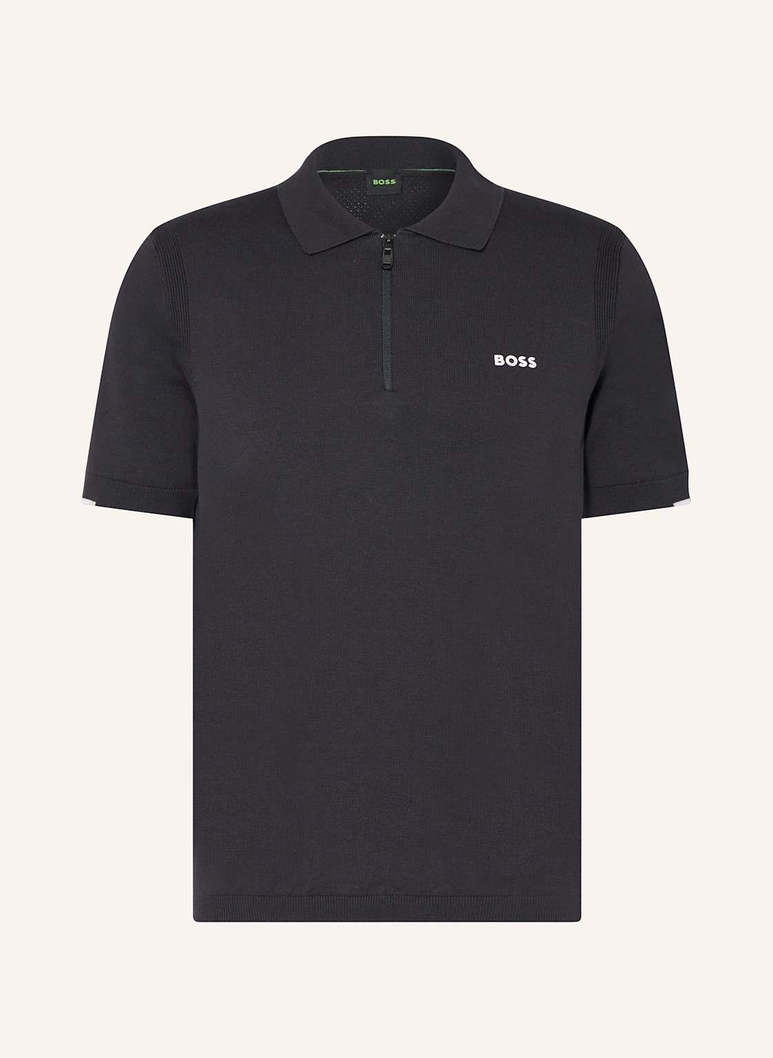Boss Strick-Poloshirt Ever blau von Boss