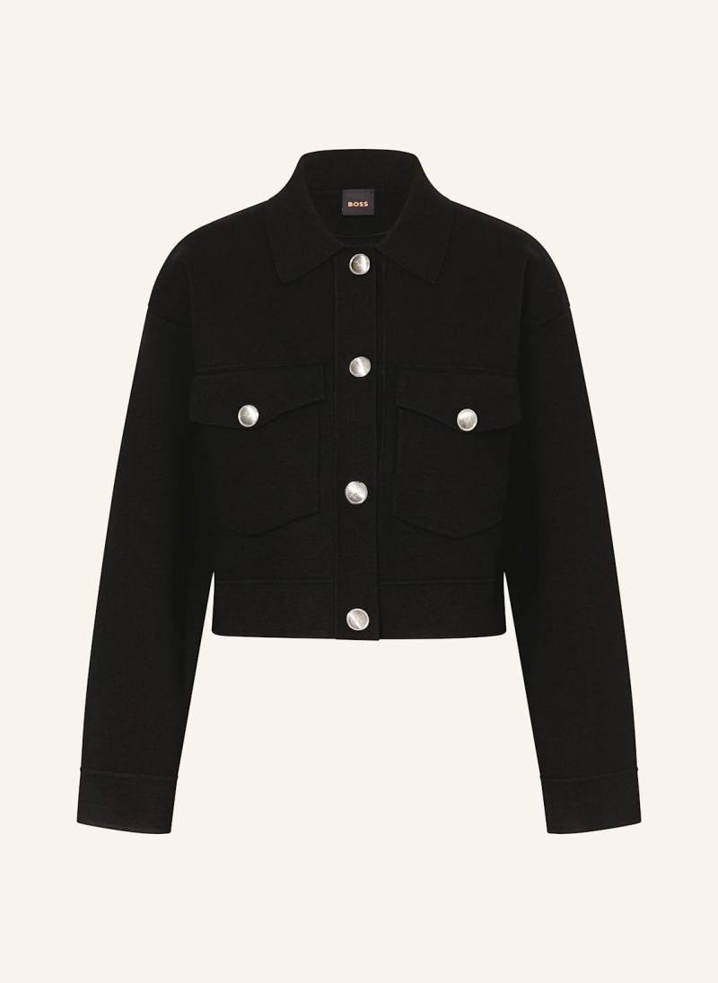 Boss Strickblouson Furigo schwarz von Boss