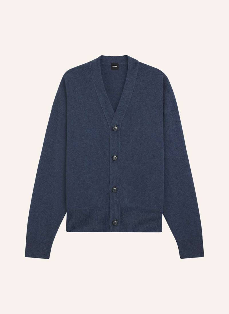 Boss Strickjacke C-Ucone Relaxed Fit blau von Boss