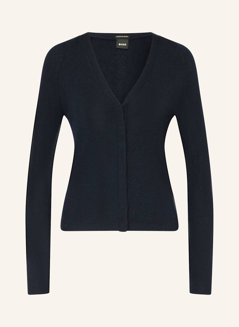Boss Strickjacke Friva blau von Boss