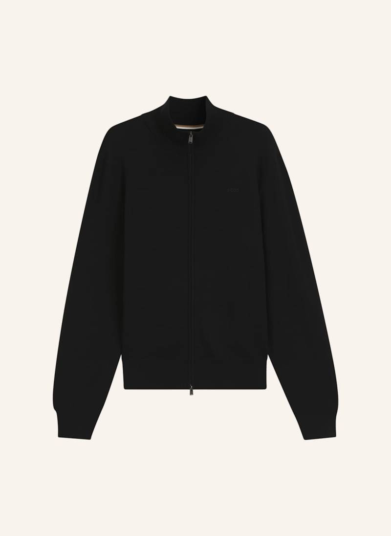 Boss Strickjacke Upalano-L Regular Fit schwarz von Boss