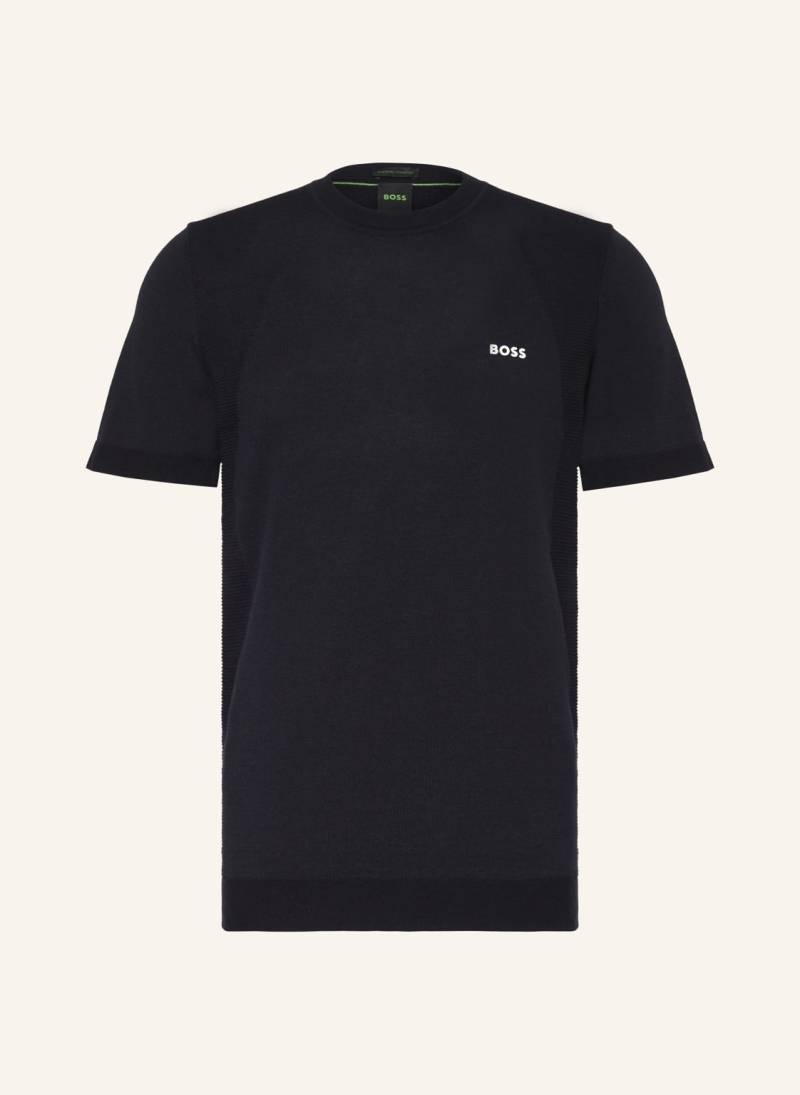 Boss Strickshirt Momentum_Lite blau von Boss