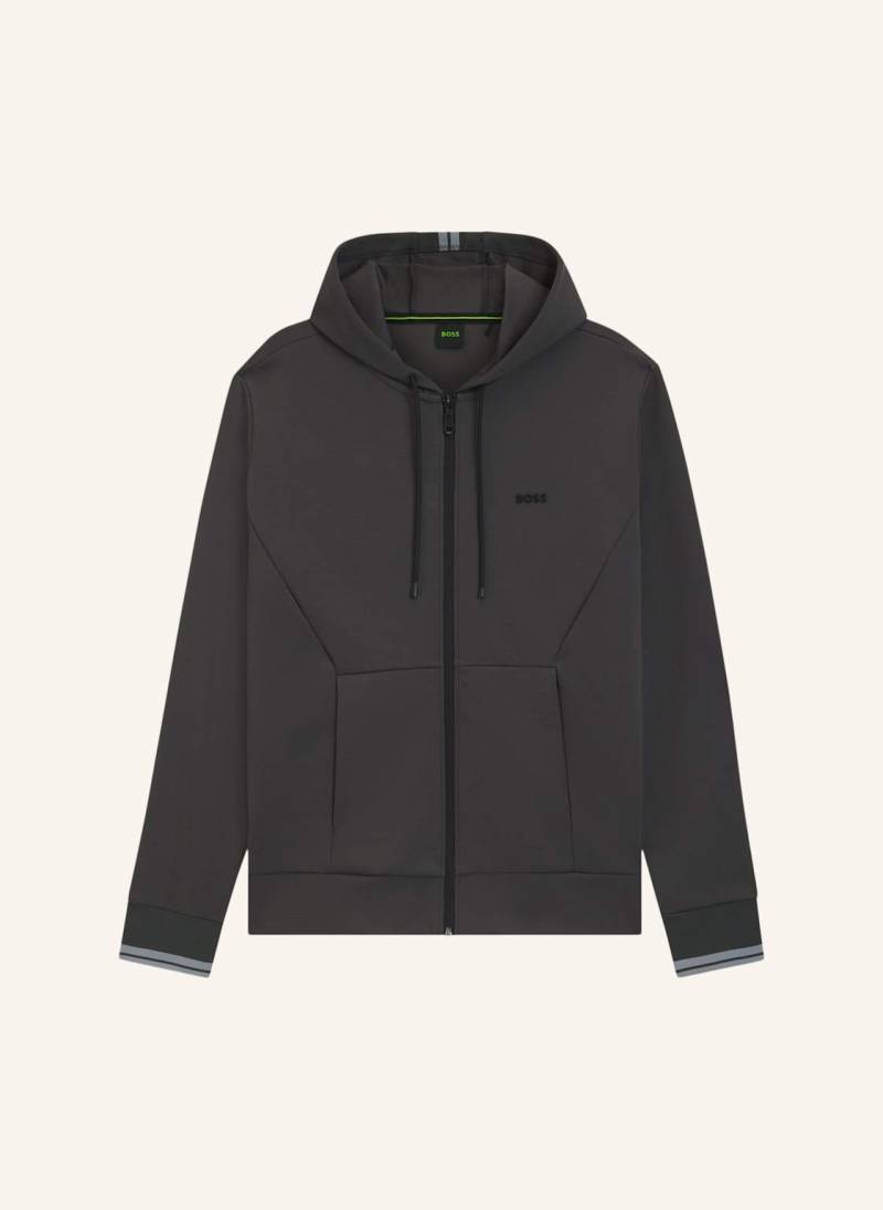 Boss Sweatshirt Fz Hoodie Zone Regular Fit grau von Boss