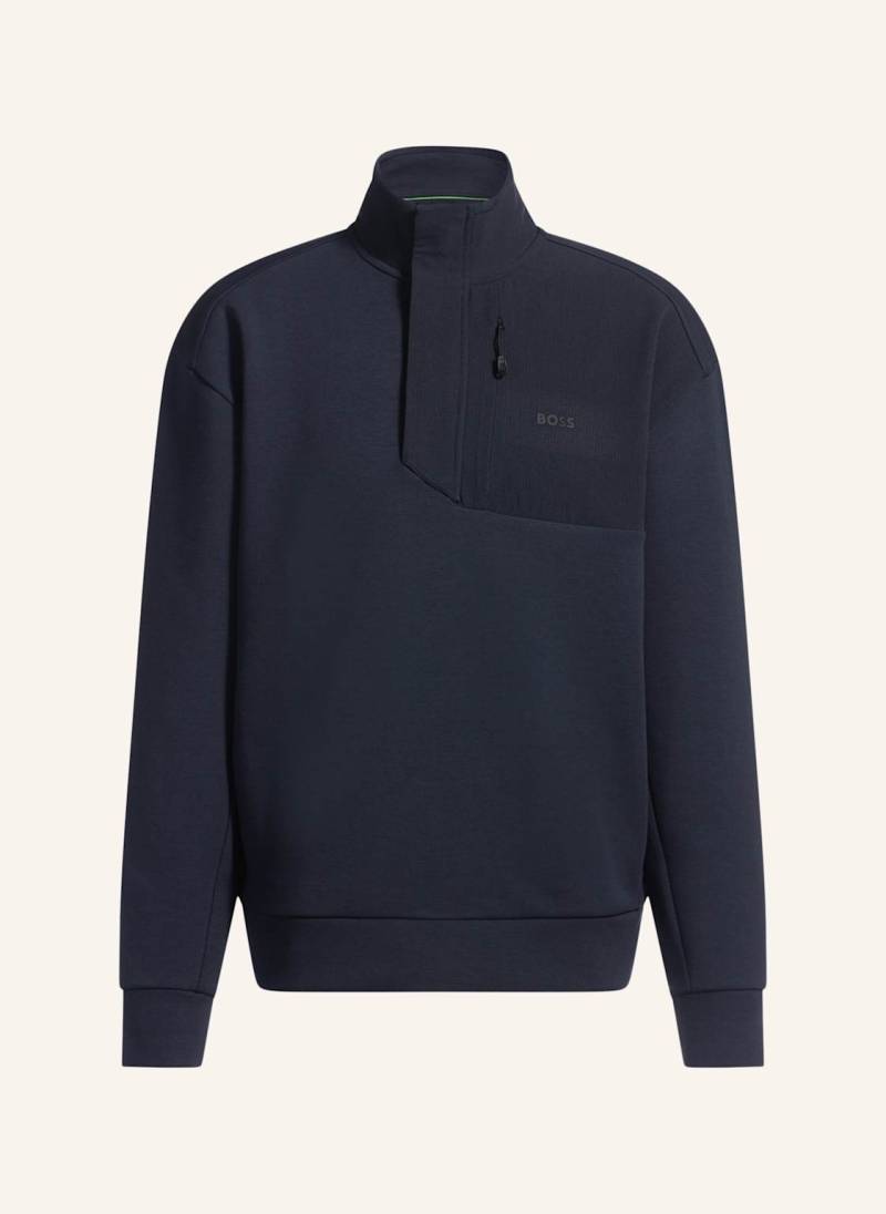 Boss Sweatshirt Sweat Glamping Relaxed Fit blau von Boss