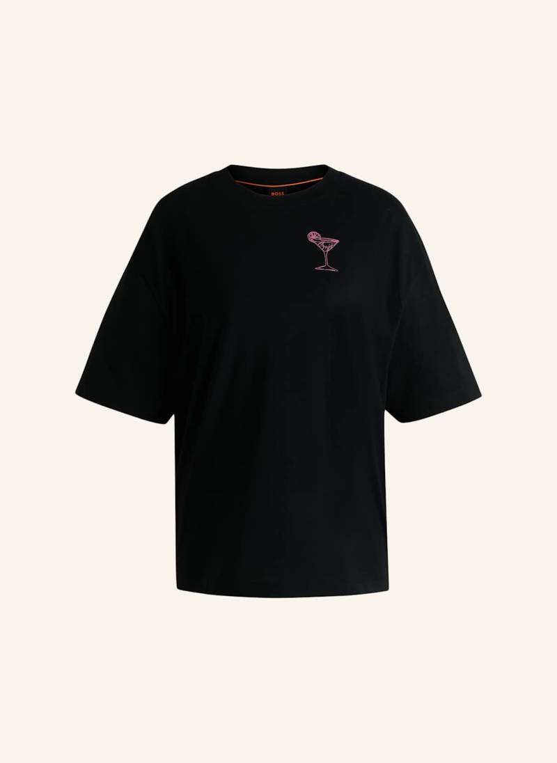 Boss T-Shirt C_Eboyfriend_4 Relaxed Fit schwarz von Boss
