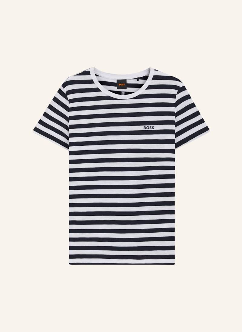 Boss T-Shirt C_Esla_Striped Slim Fit blau von Boss
