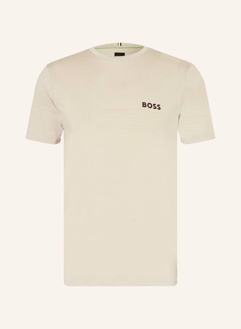 Boss T-Shirt Check Toc beige von Boss