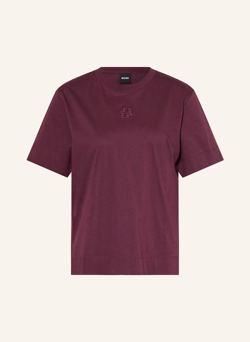 Boss T-Shirt Elpha Mit Schmucksteinen rot von Boss