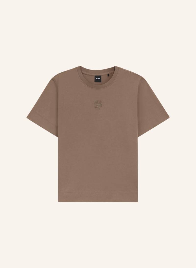 Boss T-Shirt Elpha Mit Schmucksteinen braun von Boss
