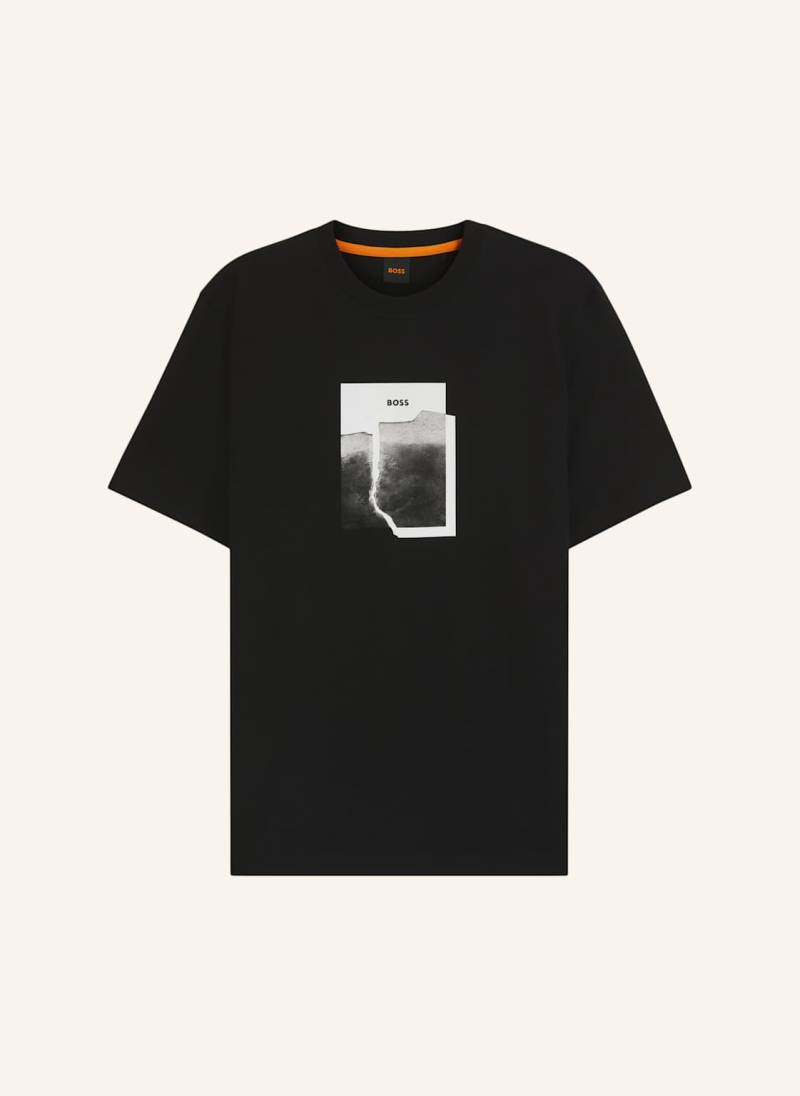 Boss T-Shirt Te_Brokenice Regular Fit schwarz von Boss