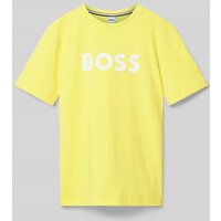 Boss T-Shirt mit Label-Print in Gelb, Größe 140 von Boss
