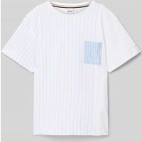 Boss T-Shirt mit Label-Print in Weiss, Größe 140 von Boss