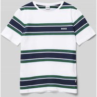 Boss T-Shirt mit Label-Print in Weiss, Größe 152 von Boss