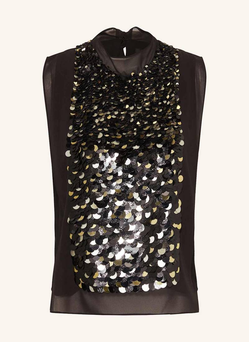 Boss Top Baliette Mit Pailletten schwarz von Boss