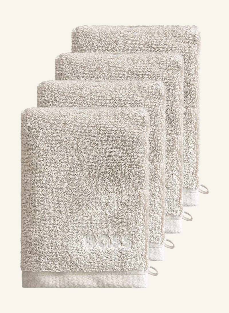 Boss Waschhandschuh 4er Set Loft grau von Boss