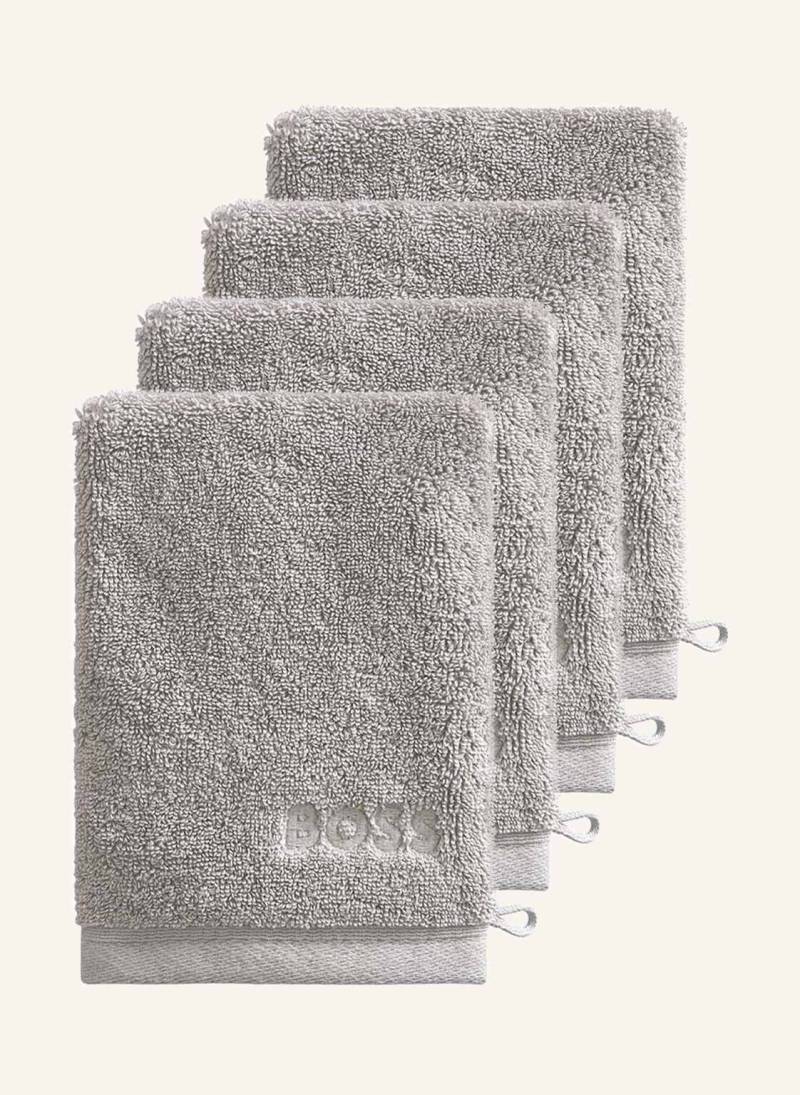 Boss Waschhandschuh 4er Set Loft silber von Boss