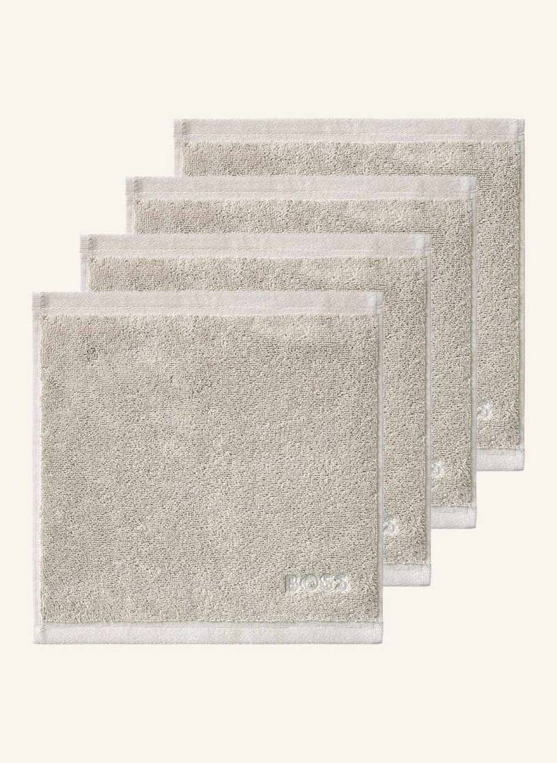 Boss Waschlappen 4er Set Loft grau von Boss