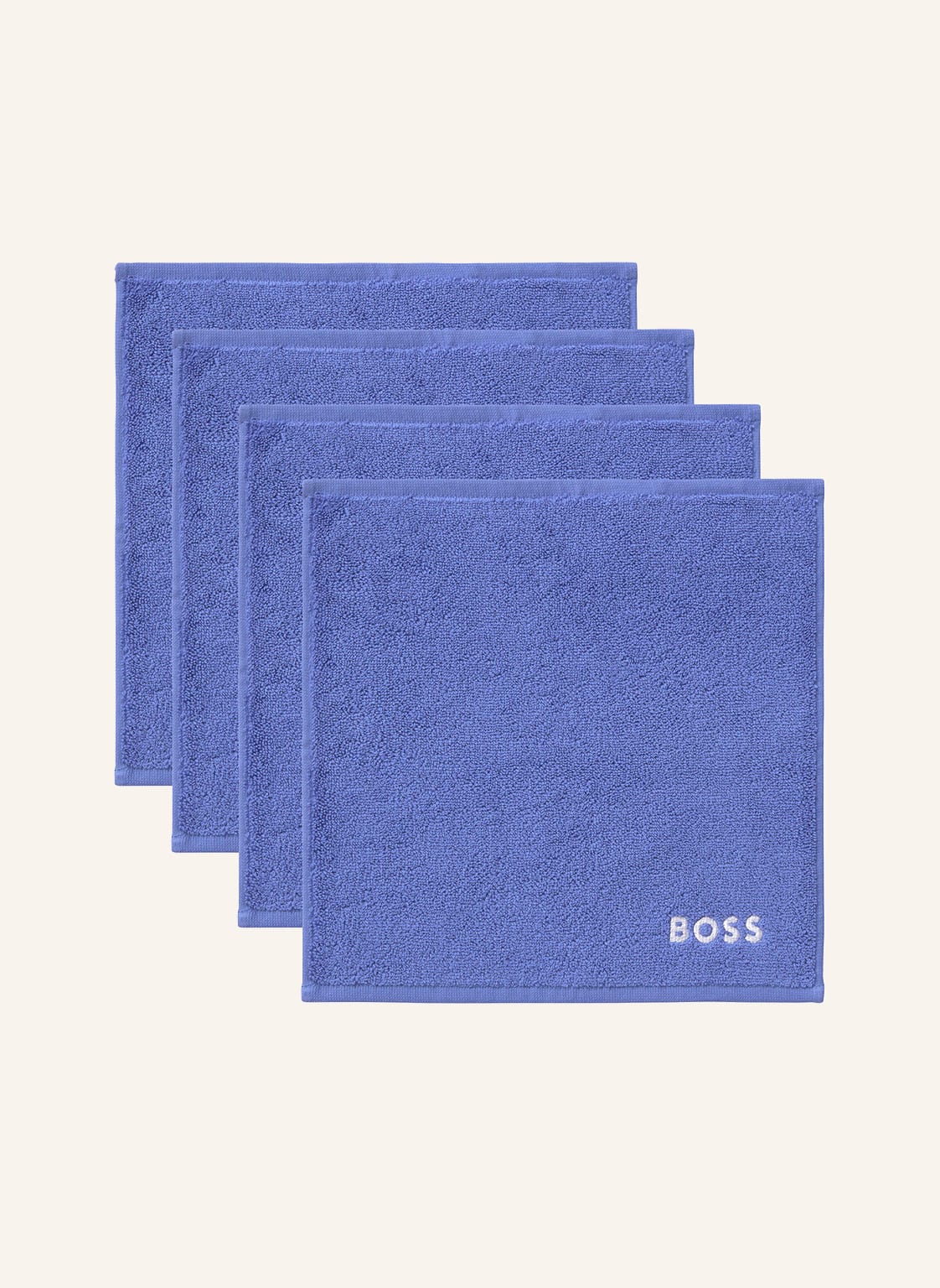Boss 4er-Set Waschlappen 4er-Set Waschlappen blau von Boss