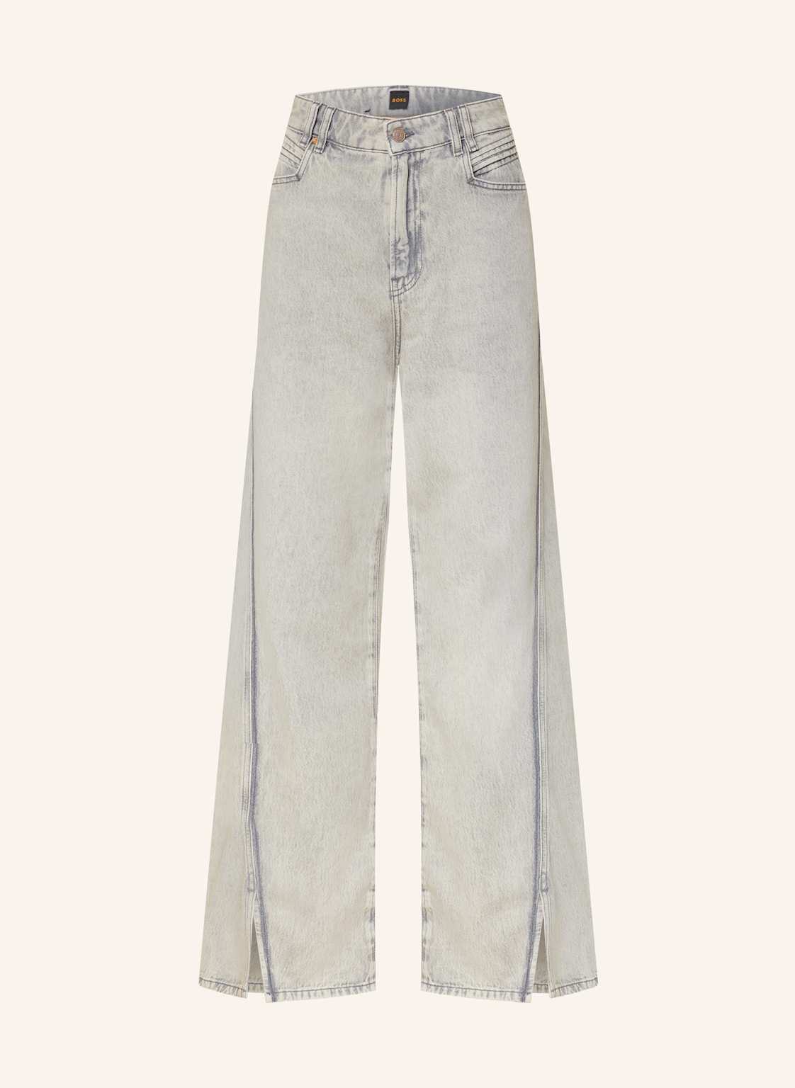 Boss Wide Leg Jeans Marlene grau von Boss