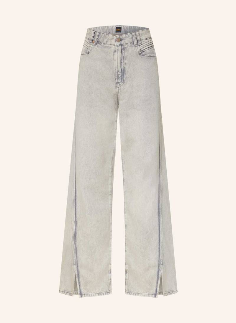 Boss Wide Leg Jeans Marlene grau von Boss