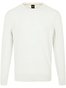 Rundhals-Pullover BOSS weiss von Boss