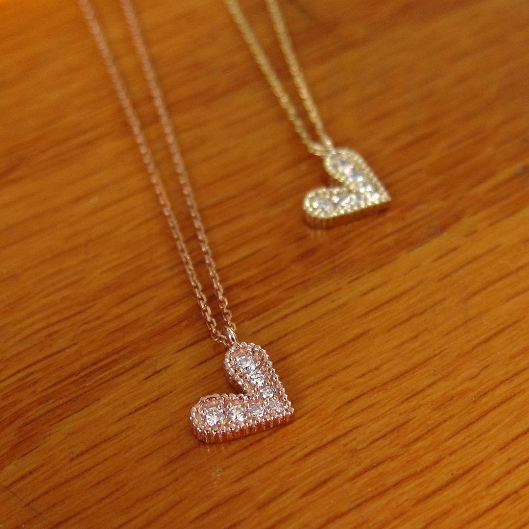 Diamant Herz Anhänger Halskette | Massives 585Er Gold Gelb-, Rosé - Oder Weißgold Valentinstag Geschenk Diamant Herz Anhänger Halskette | Massives 585Er Gold Gelb-, Rosé - Oder Weißgold Valentinstag Geschenk von BossStudiosJewelry