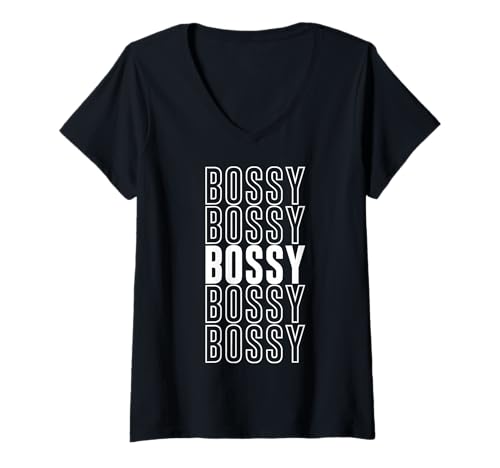 Damen herrisch T-Shirt mit V-Ausschnitt von Bossy Apparel