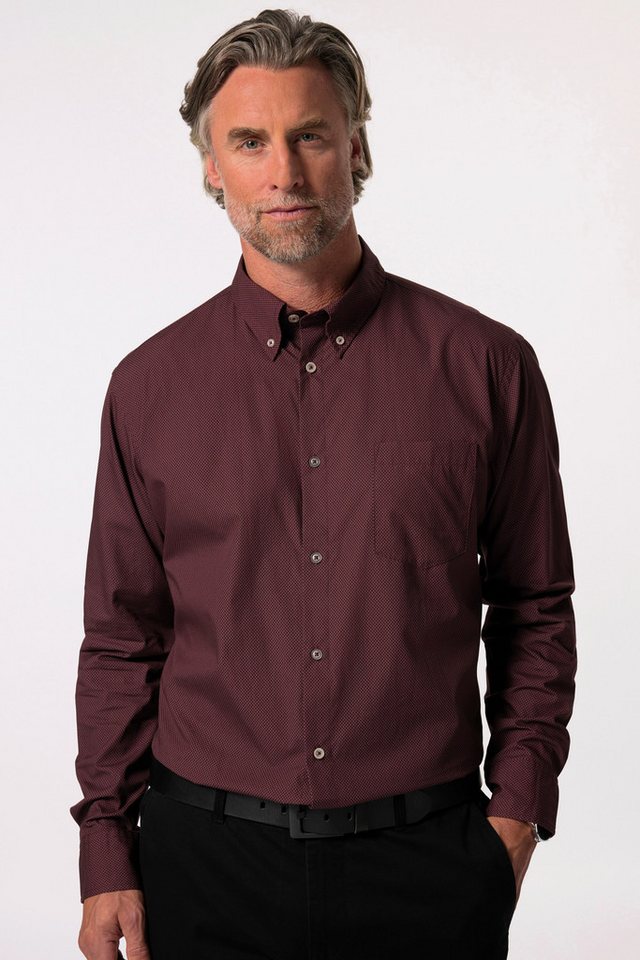 Boston Park Businesshemd Boston Park Hemd Langarm Minimal-Muster bis 8 XL von Boston Park