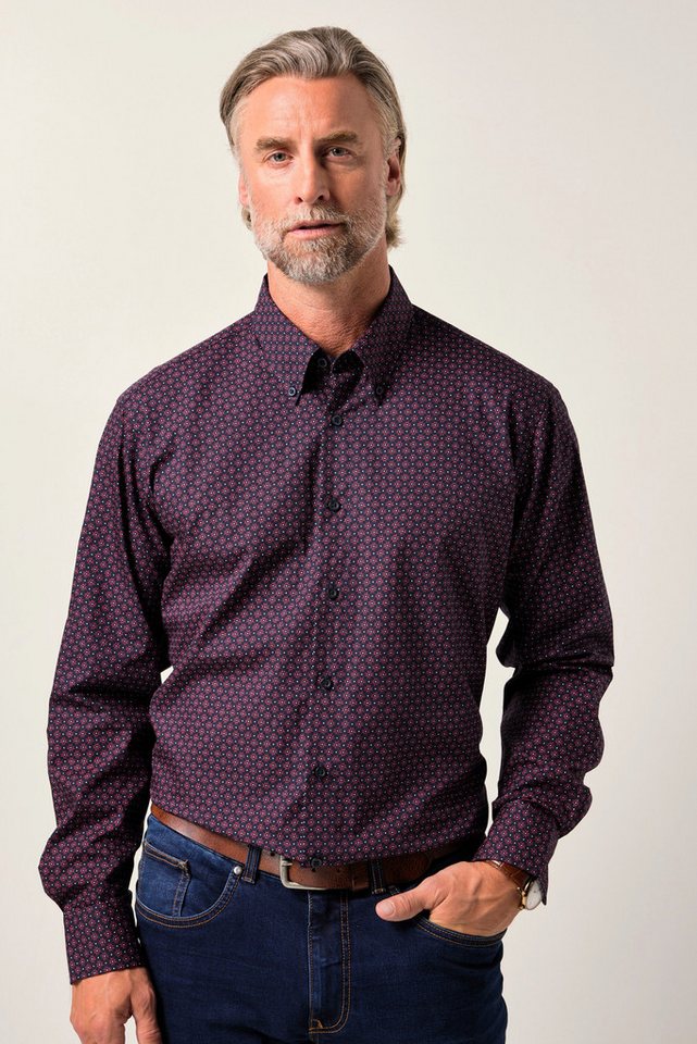 Boston Park Businesshemd Boston Park Hemd Langarm Minimalmuster Comfort Fit von Boston Park