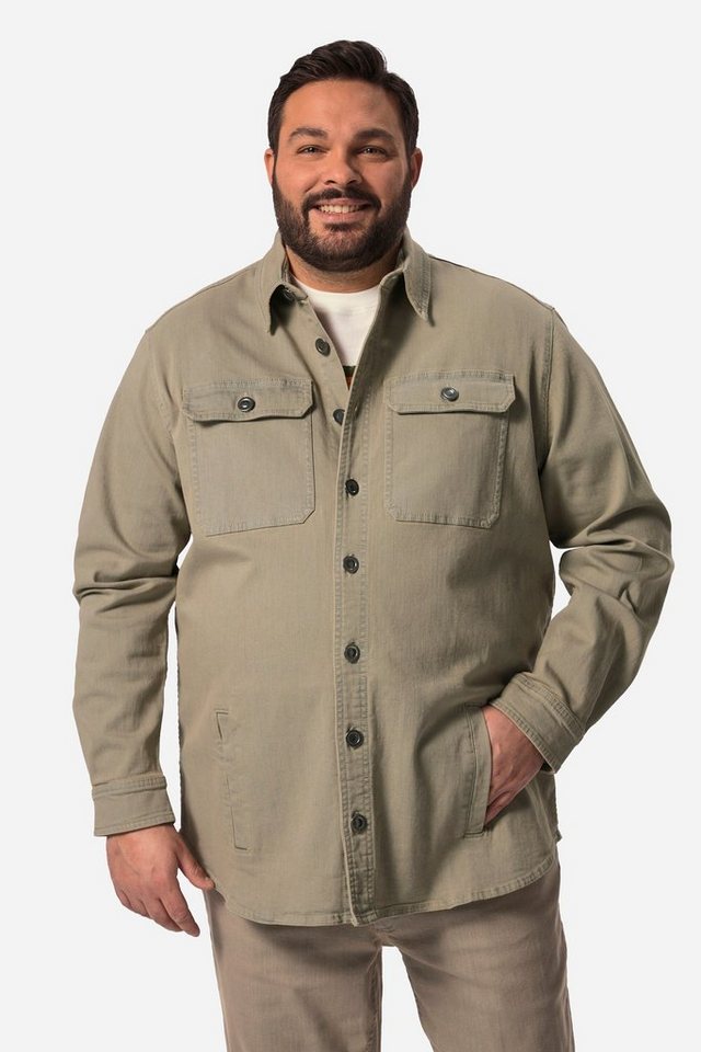 Boston Park Businesshemd Boston Park Hemdjacke Langarm Kentkragen von Boston Park