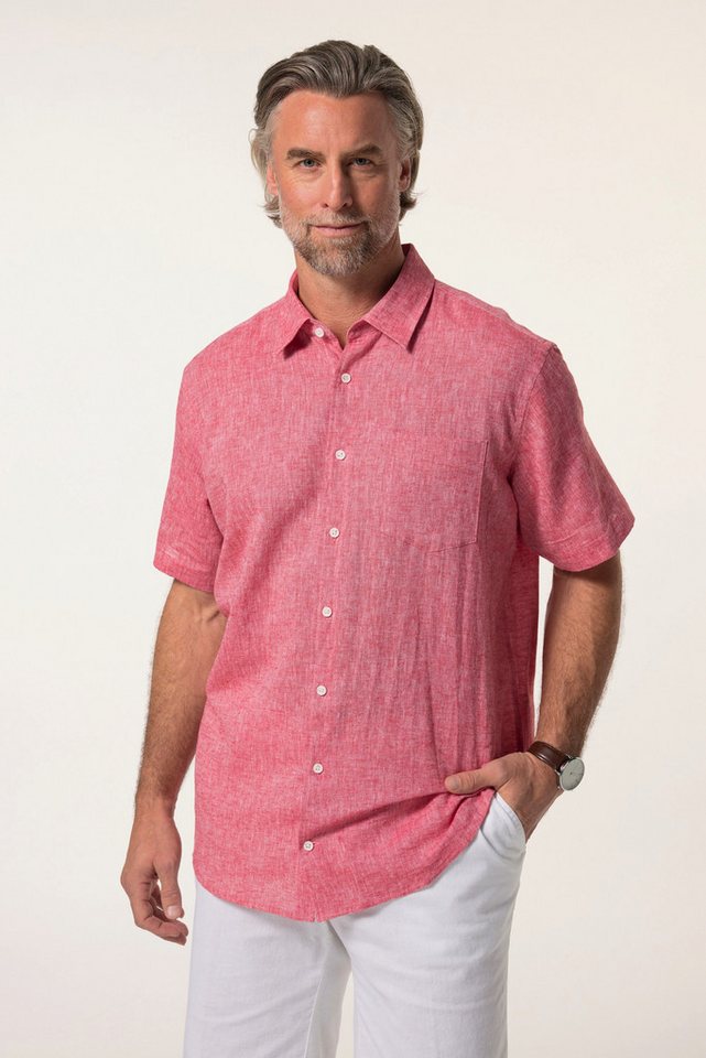 Boston Park Businesshemd Boston Park Leinenmix-Hemd Halbarm Streifen von Boston Park