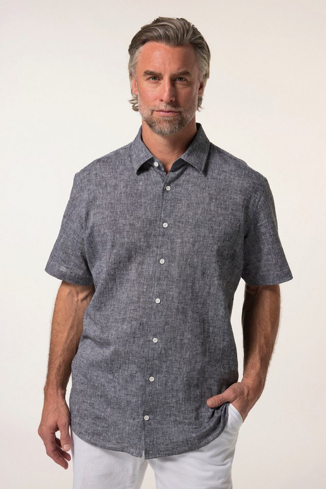 Boston Park Businesshemd Boston Park Leinenmix-Hemd Halbarm Streifen von Boston Park