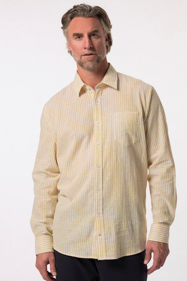 Boston Park Businesshemd Boston Park Leinenmix-Streifenhemd Langarm von Boston Park