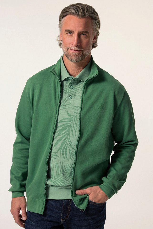 Boston Park Fleecejacke Boston Park Sweatjacke Rippsweat Stehkragen von Boston Park