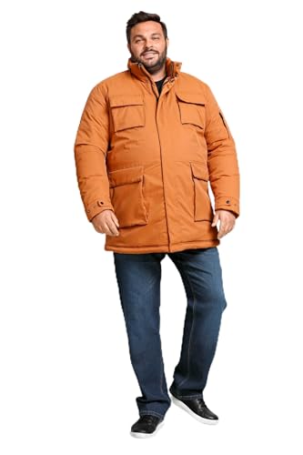 Boston Park Herren große Größen Übergrößen Menswear L-8XL Jacke, Bauchfit, Stehkragen, Zipper, bis 82 Terracotta 80 201705514-80 von Boston Park