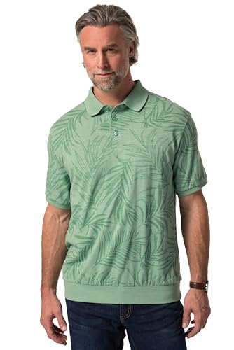 Boston Park Herren große Größen Übergrößen Menswear L-8XL Poloshirt, Halbarm, Bauchfit, Alloverprint, bis 84/86 türkis 72+ 836463430-72+ von Boston Park