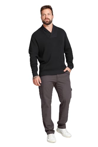 Boston Park Herren große Größen Übergrößen Menswear L-8XL Pullover, Schalkragen, Langarm, bis 72/74 schwarz 64+ 201624100-64+ von Boston Park