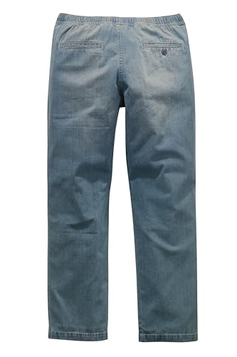 Boston Park Herren große Größen Übergrößen Menswear L-8XL Schlupfjeans, Straight Fit, Elastikbund, bis 35 Bleached Denim 30 200237907-30 von Boston Park