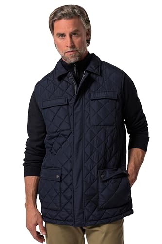 Boston Park Herren große Größen Übergrößen Menswear L-8XL Steppweste, Hemdkragen, bis 8 XL navy blau XXL 831593130-XXL von Boston Park