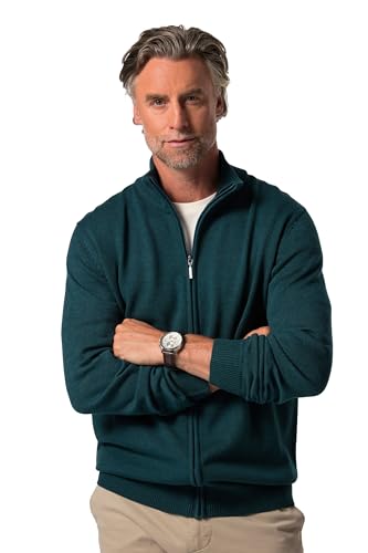 Boston Park Herren große Größen Übergrößen Menswear L-8XL Strickjacke, Langarm, Stehkragen, bis 84/86 mitternachtsgrün 64+ 832943137-64+ von Boston Park