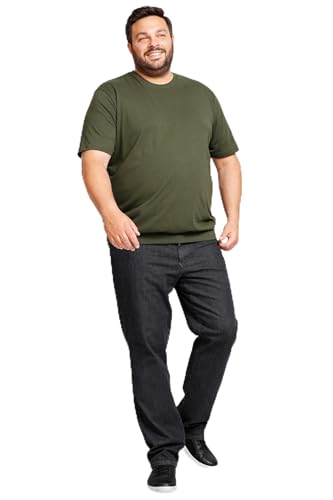 Boston Park Herren große Größen Übergrößen Menswear L-8XL T-Shirt, Halbarm, Bauchfit, Rundhals, bis 80/82 dunkelgrün 56+ 201688123-56+ von Boston Park