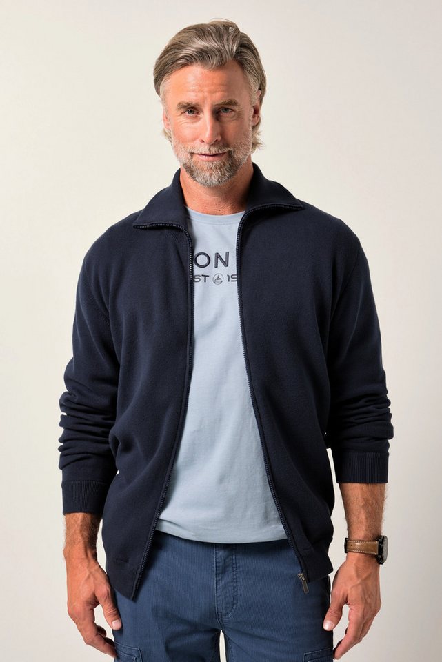 Boston Park Poloshirt Boston Park Strickjacke Milanostrick Stehkragen von Boston Park