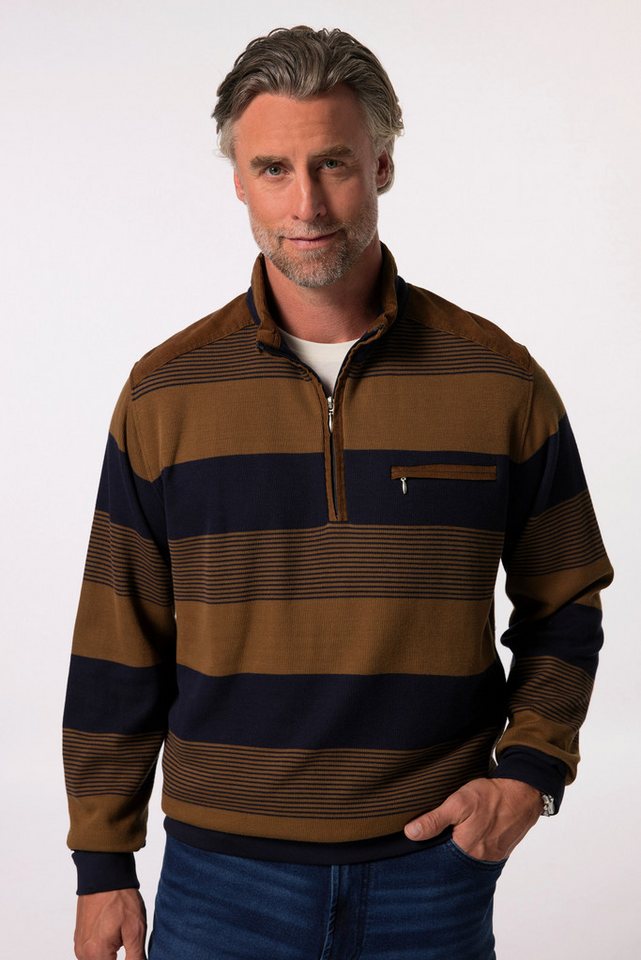 Boston Park Sweatshirt Boston Park Troyer Sweat Zippkragen Brusttasche von Boston Park