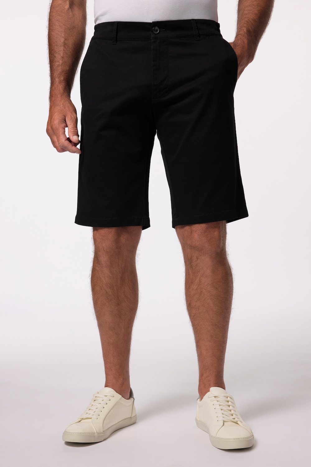 Große Größen Boston Park Chino-Bermuda, Herren, schwarz, Größe: 56, Baumwolle, Boston Park von Boston Park