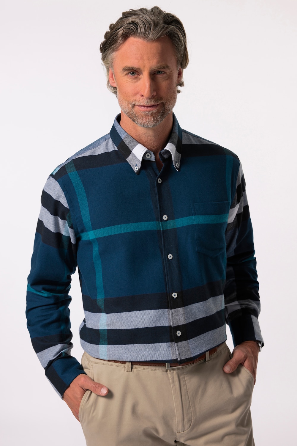 Große Größen Boston Park Karo-Flanellhemd, Herren, blau, Größe: 3XL, Baumwolle, Boston Park Große Größen Boston Park Karo-Flanellhemd, Herren, blau, Größe: 3XL, Baumwolle, Boston Park von Boston Park