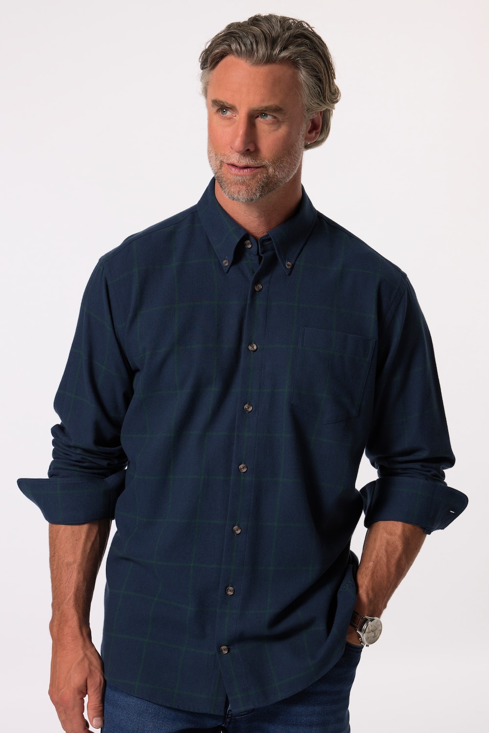 Große Größen Boston Park Karo-Flanellhemd, Herren, blau, Größe: 5XL, Baumwolle, Boston Park Große Größen Boston Park Karo-Flanellhemd, Herren, blau, Größe: 5XL, Baumwolle, Boston Park von Boston Park