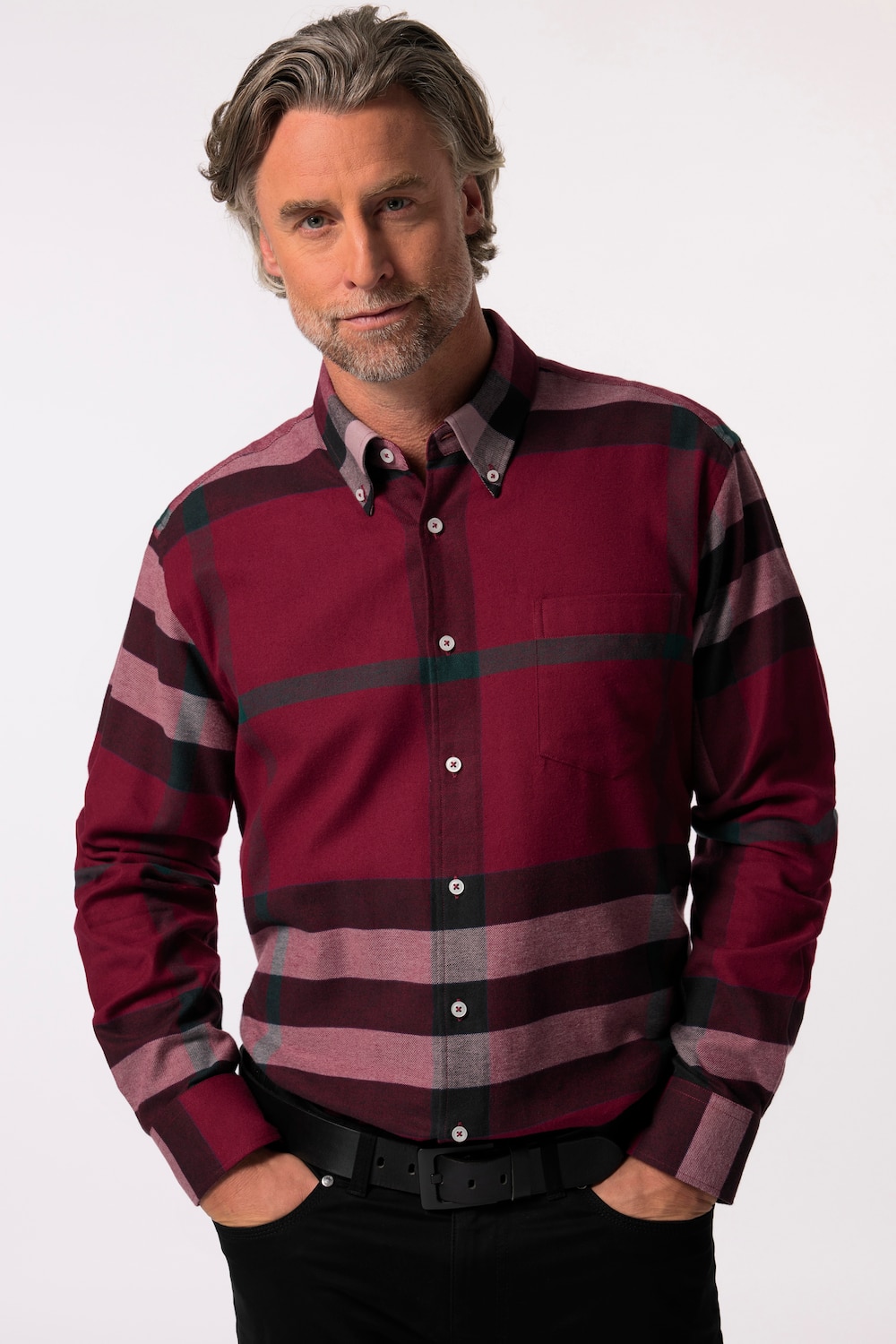Große Größen Boston Park Karo-Flanellhemd, Herren, lila, Größe: 5XL, Baumwolle, Boston Park Große Größen Boston Park Karo-Flanellhemd, Herren, lila, Größe: 5XL, Baumwolle, Boston Park von Boston Park