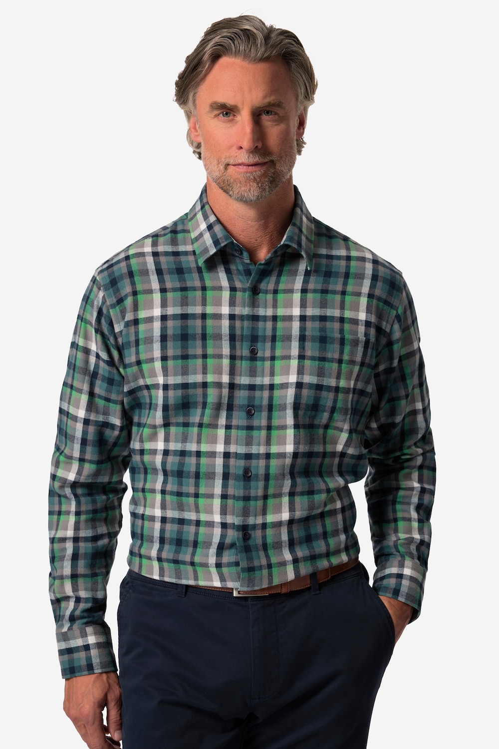 Große Größen Boston Park Karo-Flanellhemd, Herren, türkis, Größe: 5XL, Baumwolle, Boston Park Große Größen Boston Park Karo-Flanellhemd, Herren, türkis, Größe: 5XL, Baumwolle, Boston Park von Boston Park