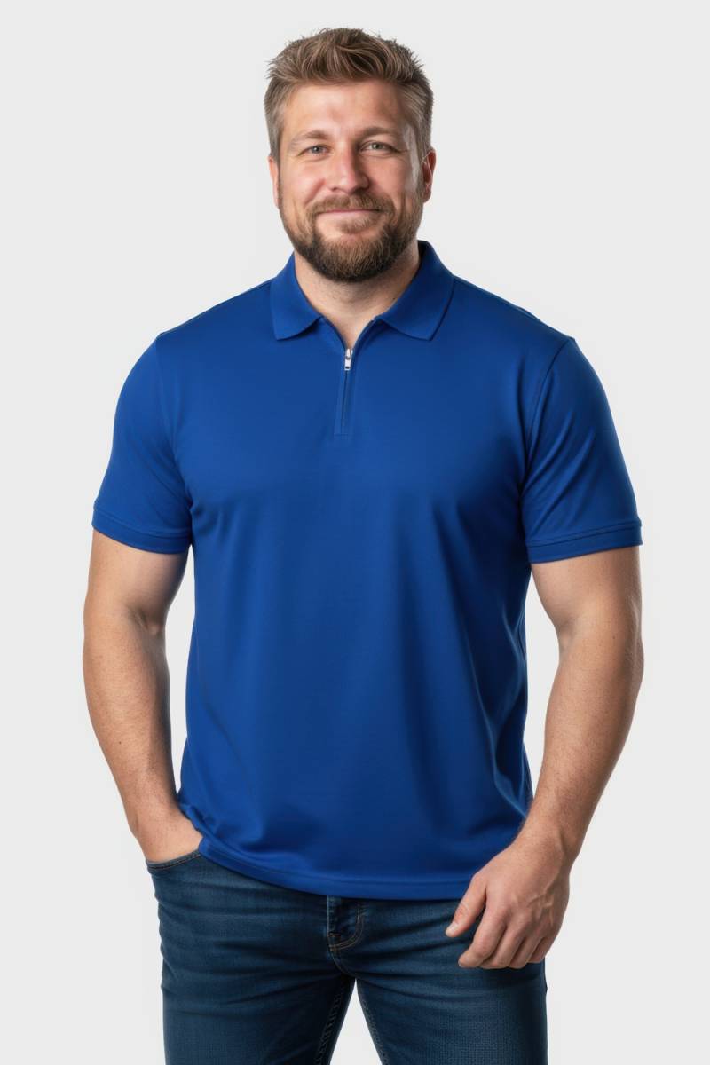 Große Größen Boston Park Poloshirt, Herren, blau, Größe: 60/62, Baumwolle, Boston Park von Boston Park